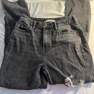 PacSun Black Ripped Mom Jeans
